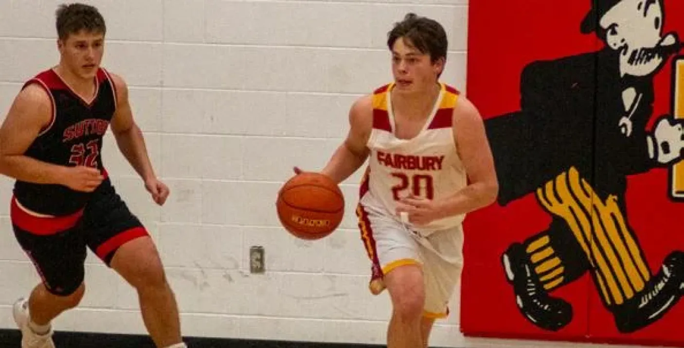 This is a caption player dribbling