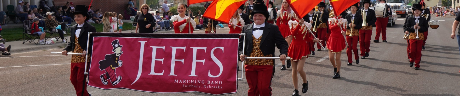 marching band in street