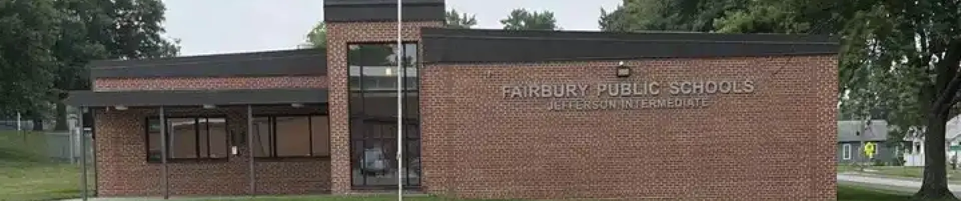 front of school building