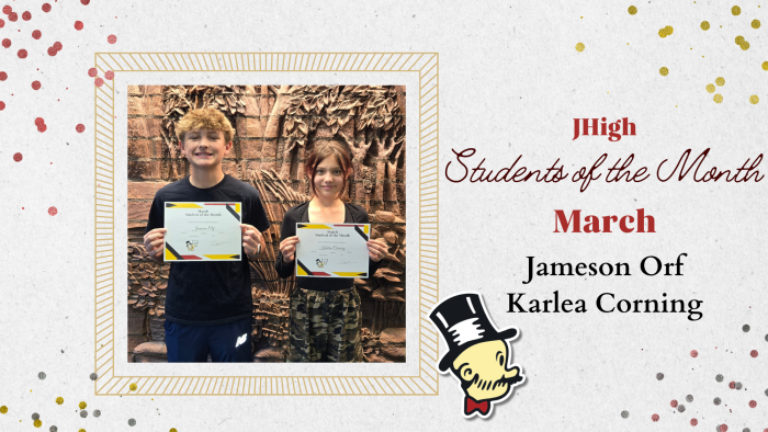 Junior High Students of the Month