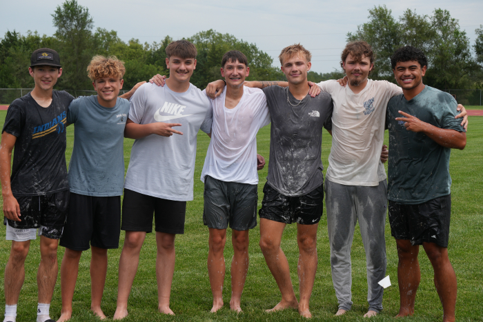 boys pose for a photo