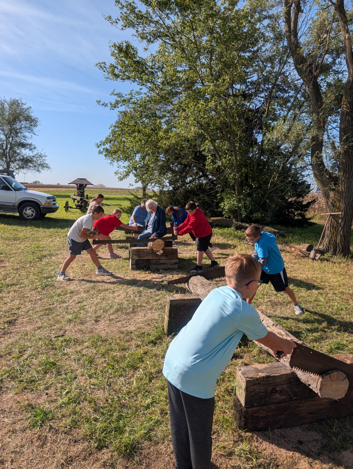 students participating in Homestead Days
