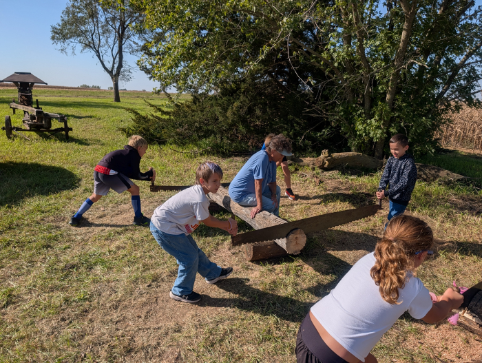 students participating in Homestead Days