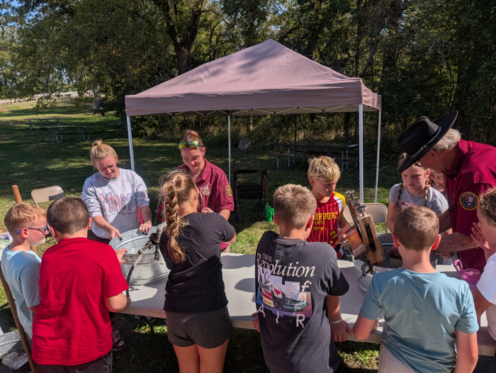 students participating in Homestead Days