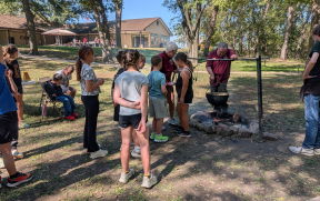 students participating in Homestead Days
